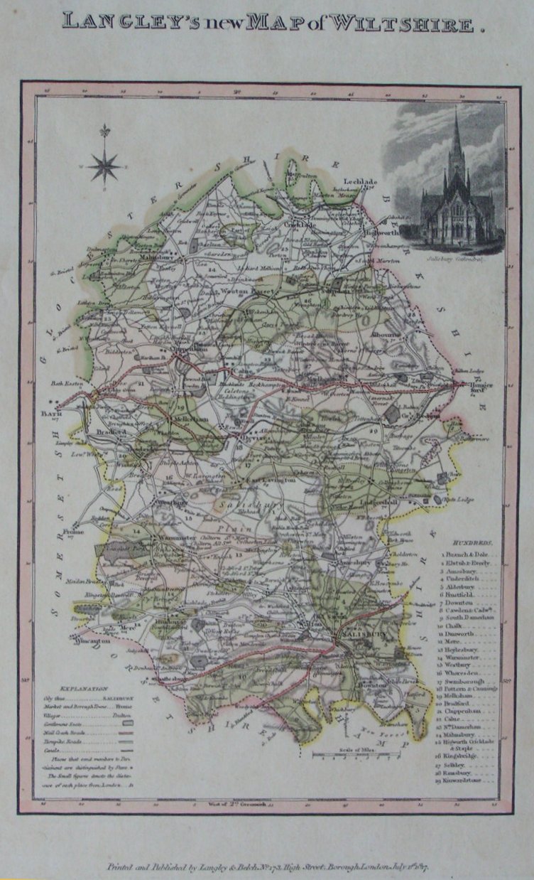 Map of Wiltshire - Langley